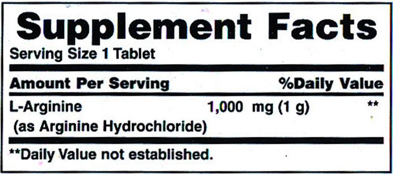 Nature's Bounty L-Arginine 1000 mg, 50 Tablets - NewNest Australia