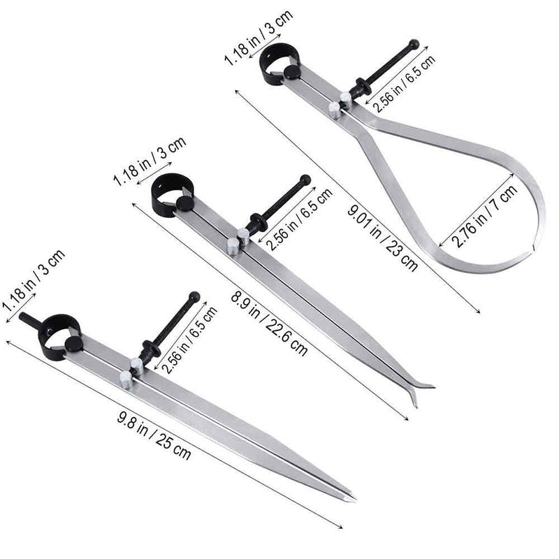 Big Horn 19053C 3 Pieces 8-Inch Spring Caliper / Divider Set - NewNest Australia