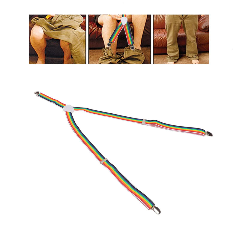 Pants Donning Aid, Dressing Aid Pants Wearing Aids Belt Pants Aid Helper Polyester Alloy Adjustable Length Dressing Aids Pants Wearing Tools for Disabled Elderly Senior Men and Women(rainbow stripes) rainbow stripes - NewNest Australia