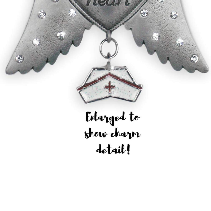 NewNest Australia - BANBERRY DESIGNS Nurse Angel - Nurses are All Heart Angel Ornament - Hanging Nurse Angel with Nurse Hat Charm - Nurses Day Gift - Nurse Graduation Gift - Nurse Appreciation 1 