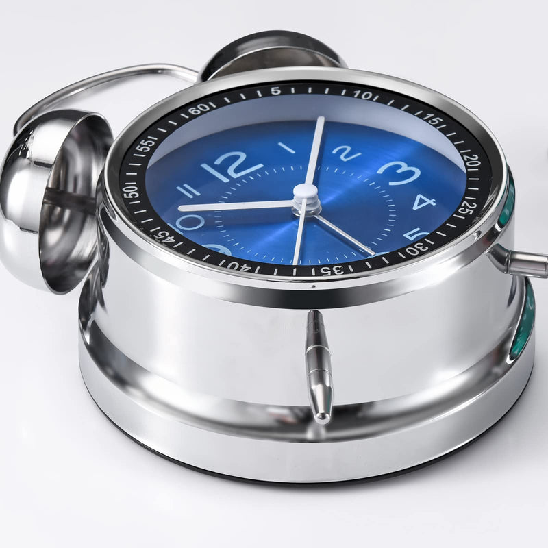 Loud Alarm Clock for Heavy Sleepers Adults,Retro 4 Inch Silent Non-Ticking Quartz with Backlight,Twin Bell Analog Kids Alarm Clocks for Bedrooms Bedside (Blue) Blue - NewNest Australia