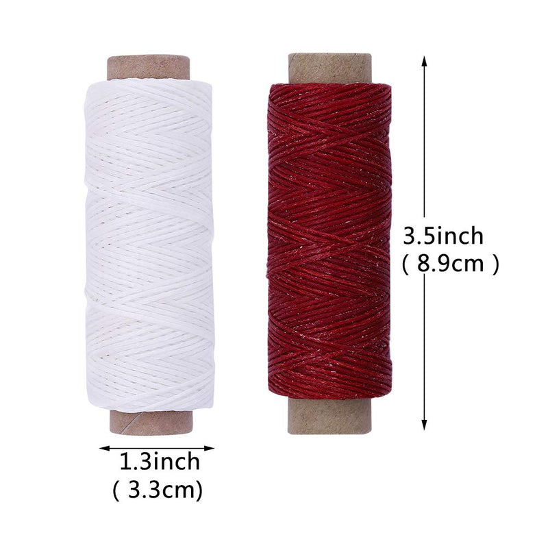 BUTUZE 550Yards Leather Sewing Waxed Thread,150D 55Yards Per Spool Stitching Thread for Leather Craft DIY,Bookbinding,Shoe Repairing,Leather Sewing 10Colors a - NewNest Australia
