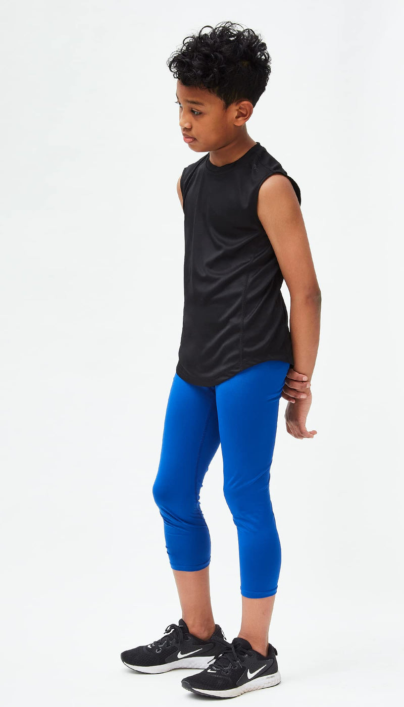 DEVOPS Boys Baselayer Workout Tank Top Sleeveless X-Small #3pack Black/Charcoal/Navy - NewNest Australia