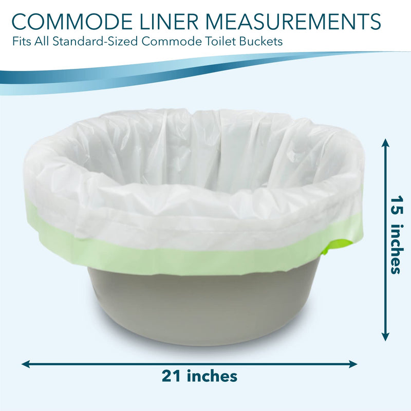 TidyCare Commode Liners for Bedside Portable Toilet Chair Bucket | Value Pack of 48 Disposable Waste Bags for Adults | Universal Fit 1 - NewNest Australia