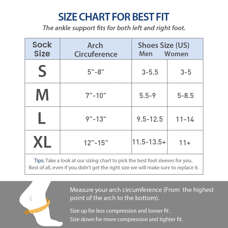 Plantar Fasciitis Foot Support Socks, Goosehill Ankle Support Compression Socks Foot Sleeves for Ankle, Aching Feet and Heel Pain Relief, for Both Left and Right Foot S (Pack of 1) Nude - NewNest Australia