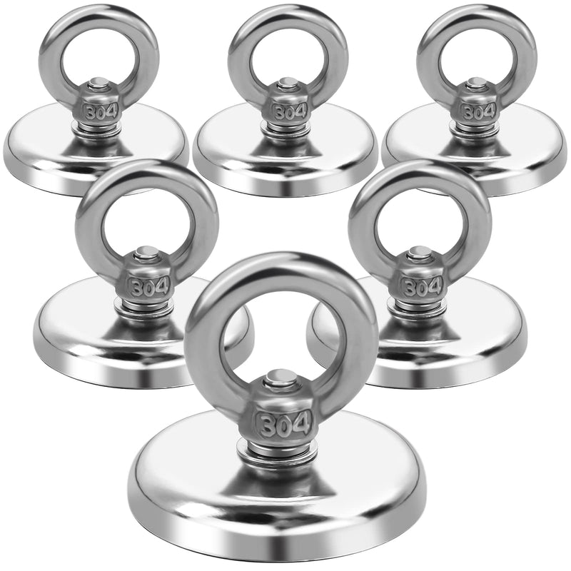 DIYMAG Magnetic Hooks, 100 lbs Heavy Duty Rare Earth Neodymium Magnet Hooks with Countersunk Hole Eyebolt for Home, Kitchen, Workplace, Office and Garage, Pack of 6 100lbs Magnetic Hooks-6P - NewNest Australia