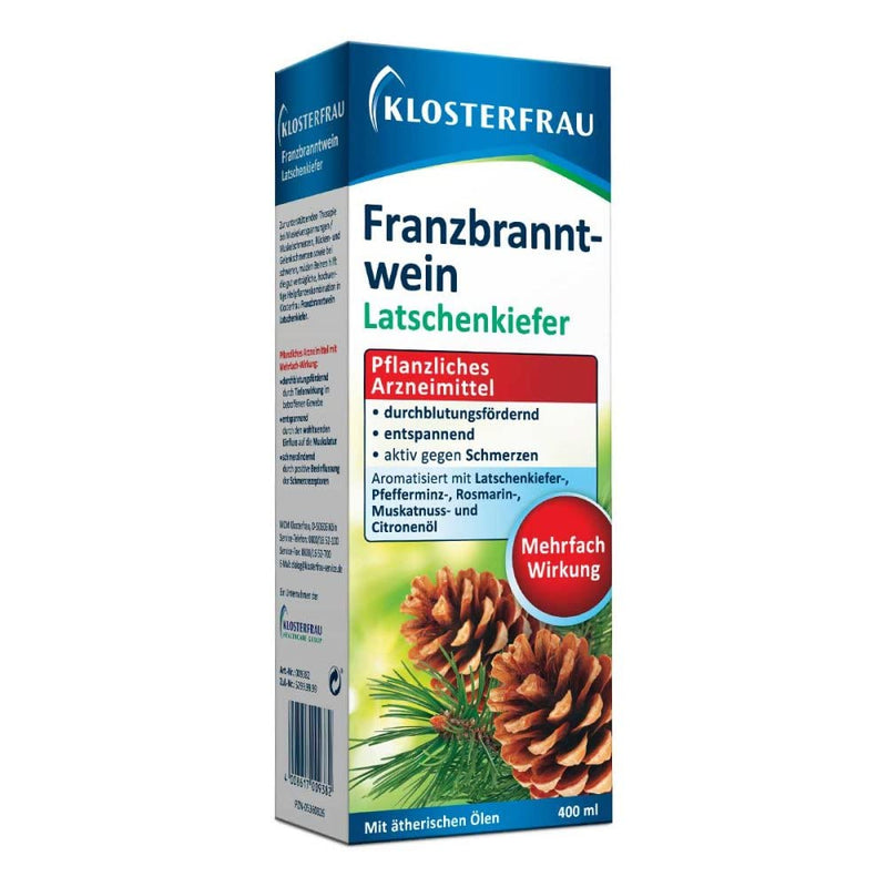 Klosterfrau Rubbing Alcohol Mountain Pine | Dosing Bottle 400 Ml | Relieves Pain, Promotes Blood Circulation, Relaxes Muscles | For Muscle And Joint Pain & Blunt Injuries - NewNest Australia