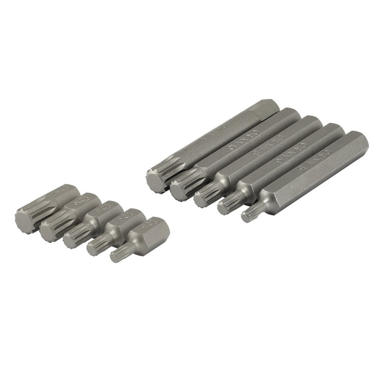 Neiko 10078A XZN Triple Square Spline Bit 12 Point Set, CrV Steel, 11 Piece | Metric - NewNest Australia