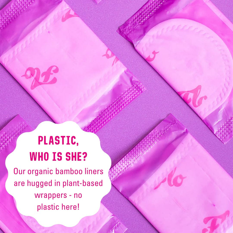 Flo Organic Bamboo Leakproof, Highly Absorbent Slim Panty Liners - Individually Wrapped - Biodegradable & Cruelty, Plastic & Vegan Free - 24 Pack 24 Count (Pack of 1) - NewNest Australia