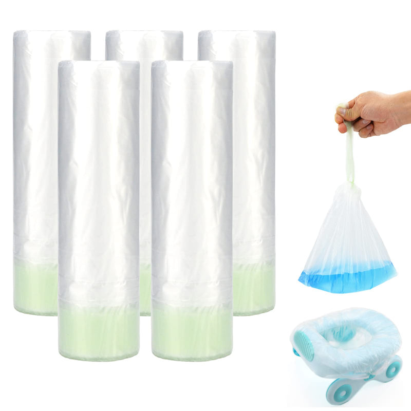 Fassory 50 Pcs Potty Liners / Commode Liners, 53cm * 35cm Large Disposable Drawstring Toilet Seat Liner Potty Training Bag for Kids / Commode Chair Bucket Liners for Adult, NO Absorb Pad (53cm x 35cm) 53cm x 35cm - NewNest Australia