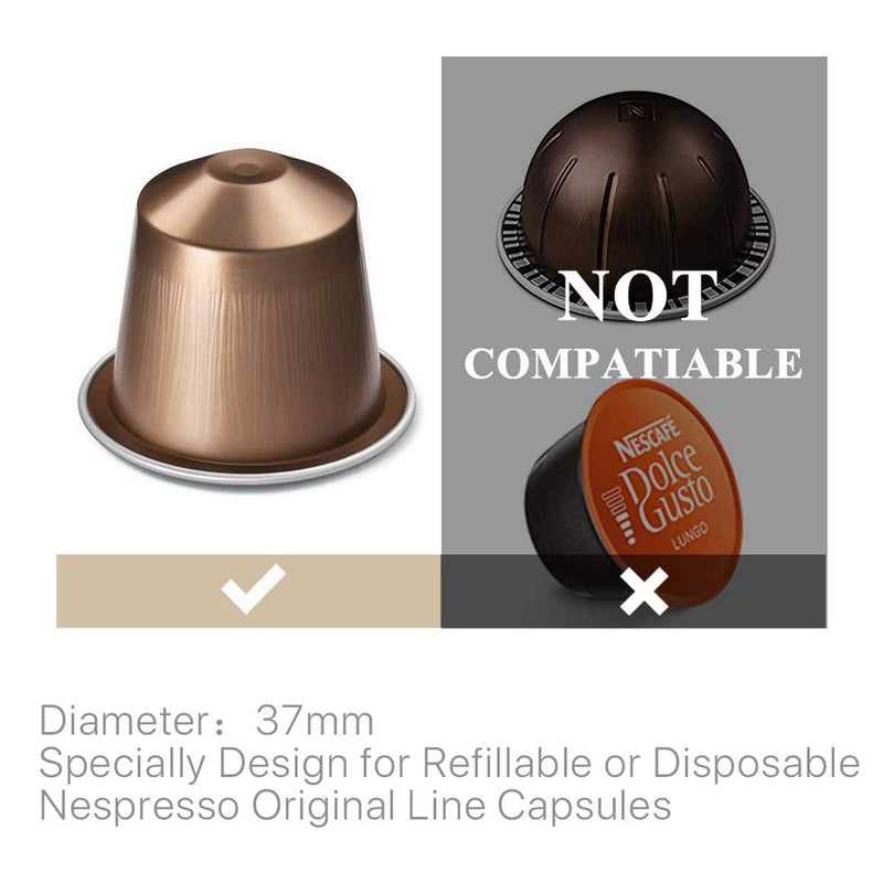 Aluminum Espresso Lids Sticker Lids Foil Seals for Nespresso Reusable Capsules (Lids 120) - NewNest Australia