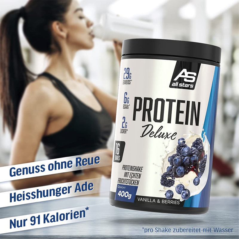 All Stars Protein Deluxe Tin - 400 G - Vanilla & Berries - Premium Protein Powder With Real Fruit Pieces - For Muscle Building, Weight Management And Anti-Cravings - NewNest Australia