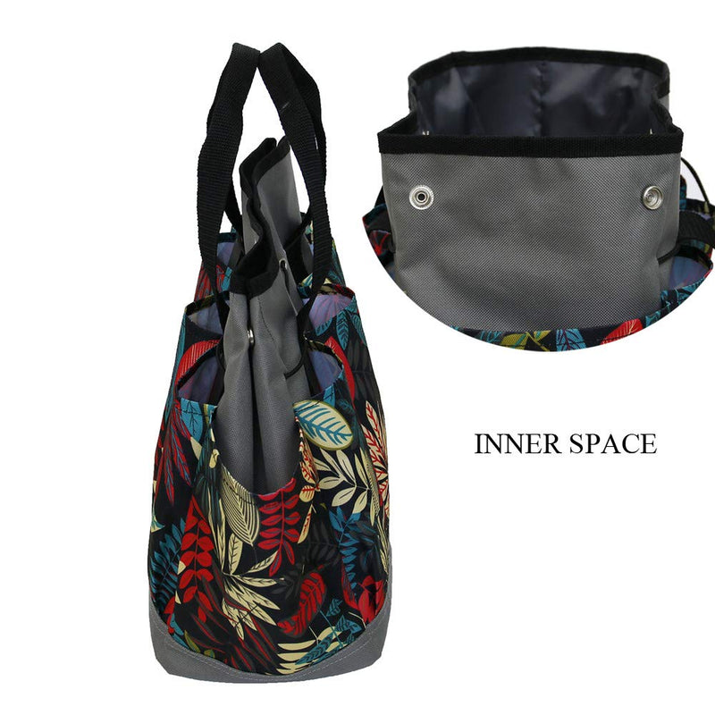 Garden Tool Bag, Heavy Duty Canvas Tool Storage Home Organizer Gardening Tool Kit Holder (Flower) Flower - NewNest Australia