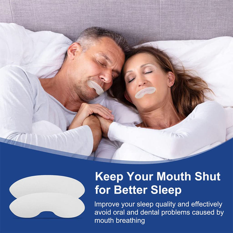90 X Sleep Strips Mouth Tape For Nose Breathing Less Mouth Breathing Improved Nighttime Sleeping Instant Snoring Relief Snoring Aids Straps Stop Snoring For Mouth Breathers For Adults For Men - NewNest Australia