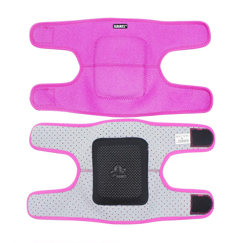 JUMISEE (2PCS) Kids Adjustable Knee Pad, Anti-Slip Padded Sponge Knee Brace Breathable Flexible Elastic Knee Support for Football Volleyball Dance Skating Basketball Sports S (4-6 Years Old) Fuchsia - NewNest Australia