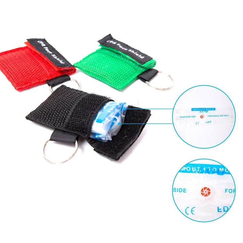 KONGDY 10pcs CPR Face Shield Keychain Mask with One-Way Valve Breathing Barrier … 10 - NewNest Australia