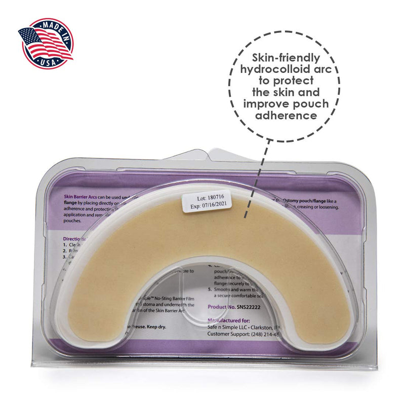 Safe N Simple 1/2 Arc Skin Barrier Strips, 20 arcs/Tray 1/2" x 20 - NewNest Australia