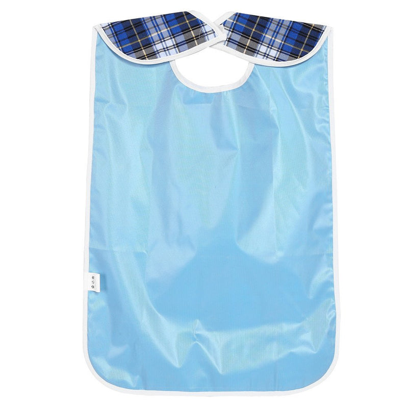 Bib For Adults With Crumb Tray, Cotton Bib Adult, Washable Reusable Adult Mealtime Haddock, 3 Colors, Waterproof Haddock Adjustable Velcro Fastening With Crumb Tray, Blue - NewNest Australia