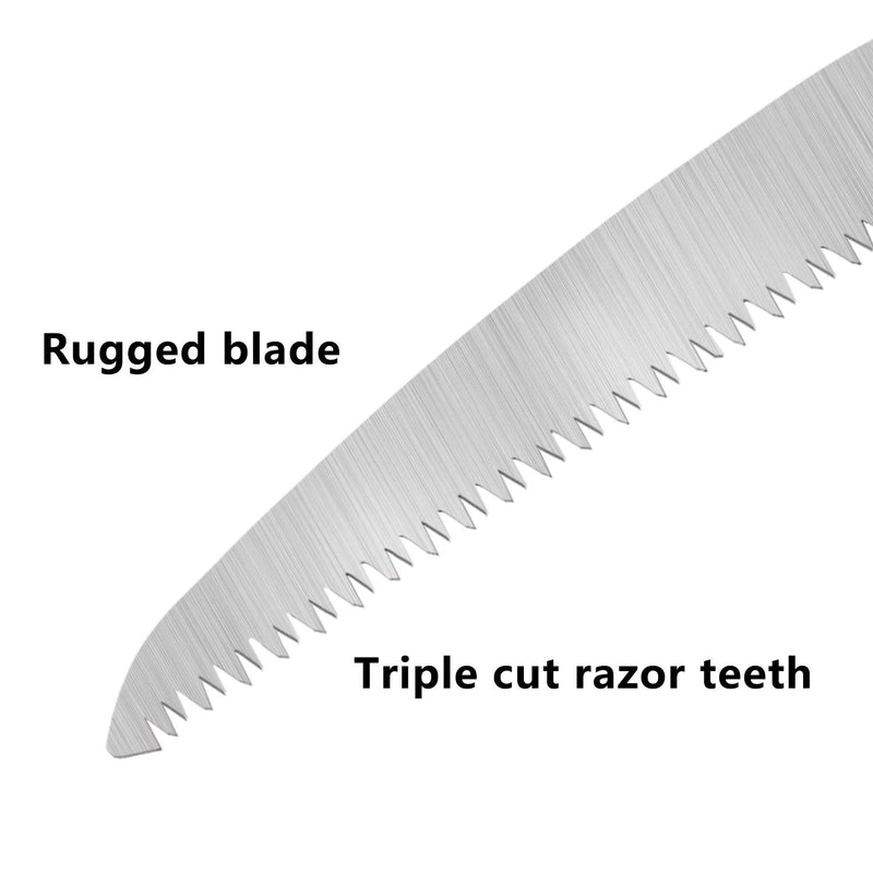 KALIM Folding Hand Saw, Gardening/Camping/Pruning Saw with Rugged 7 Inch Blades Professional Folding Saw Razor Tooth Sharp Blade Solid Non-Slip Grip and Safety Lock 7'' Blade D-shaped - NewNest Australia