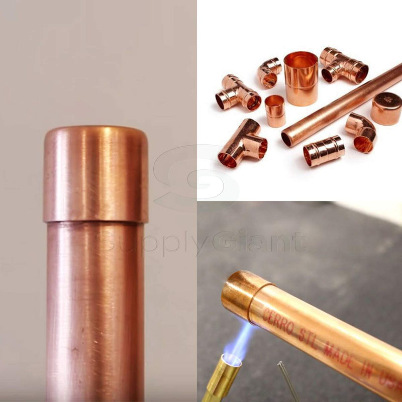 Supply Giant DUFD0125-5 Copper Sweat Plug End Cap Pipe Fitting, 1-1/4 Pack of 5 - NewNest Australia