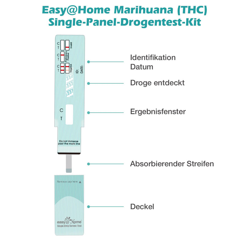 Easy@Home 15×Drug Test Cannabis Urine THC Marijuana Hashish Single Panel Rapid Drug Test Urine Test Strips Pack of 15 (Pack of 1) - NewNest Australia