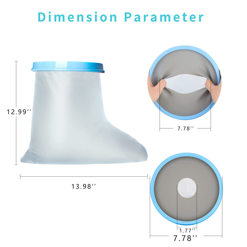 SUPERNIGHT Waterproof Foot Cast Cover for Shower& Bath, Reusable Sealed Watertight Foot Protector, Wound Cast Bag Protector for Foot&Ankle, Cast Bag Bandage Protector, Cast Cover for Showing Foot Adult Foot/Ankle - NewNest Australia