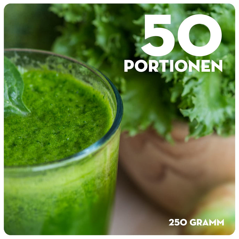 Super Greens 250 G Smoothie Powder Made From 15 Natural Superfoods, 50 Servings Suitable For Vegetarians And Vegans - No Artificial Ingredients And No Added Sugar - NewNest Australia