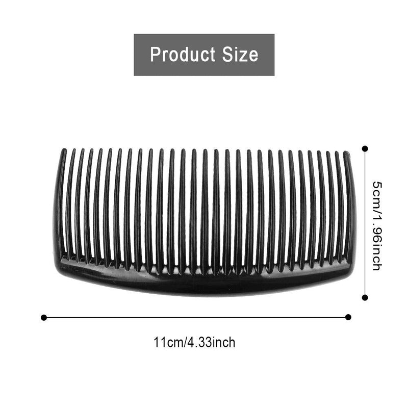 24 PCS Hair Comb Slides Women Teeth Hair Combs Plastic Comfortable Hold Hair Well Hair Comb Slides For Women Girls Securing a French Twist Updo Black 29 Teeth - NewNest Australia