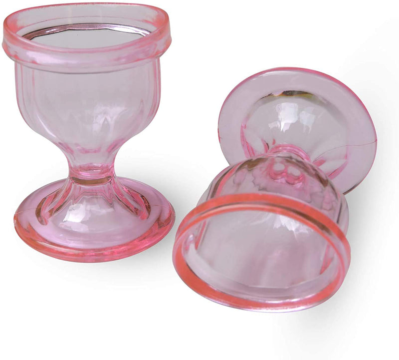 Pink Colored Eye Wash Cups for Effective Eye Cleansing - Eye Shaped Rim, Snug Fit (Set 2 Pcs.) - NewNest Australia