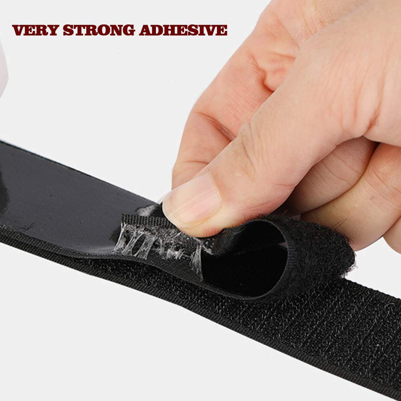 LLPT 32 Pairs Hook and Loop Tape Fastener Round (Dia. 2.4”) Dots + Rectangle (1.2”x 4.7”) Square Pad Each 16 Pairs Heavy Duty Adhesive Hook Loop Strip Mounting Tape for Home Deco Office School(RSB360) Round+Square 32Packs - NewNest Australia
