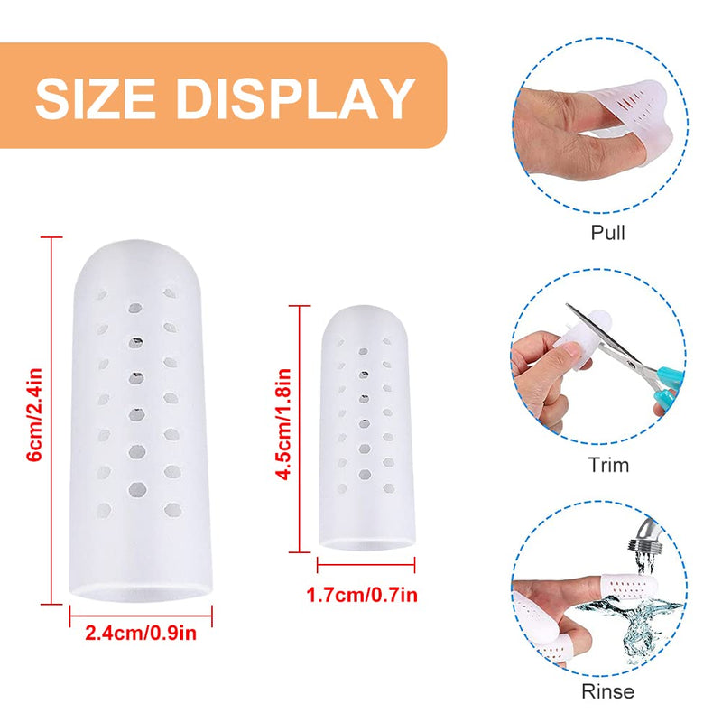 Karells Gel Finger Cots, Finger Protection, Silicone Finger Protector, Finger Protection, Silicone Gel, Finger Cots, Thumb Protection, Finger Sleeves, Finger Caps, Silicone For Hand Czema, Finger Arthritis - NewNest Australia