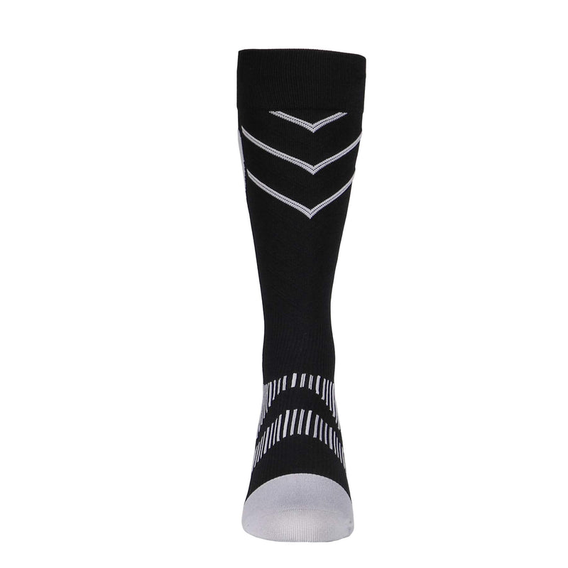 NuVein Compression Socks, 15-20 mmHg Support for Athletic Performance and Medical Recovery, Knee High, Closed Toe, Silver on Black, X-Large - NewNest Australia