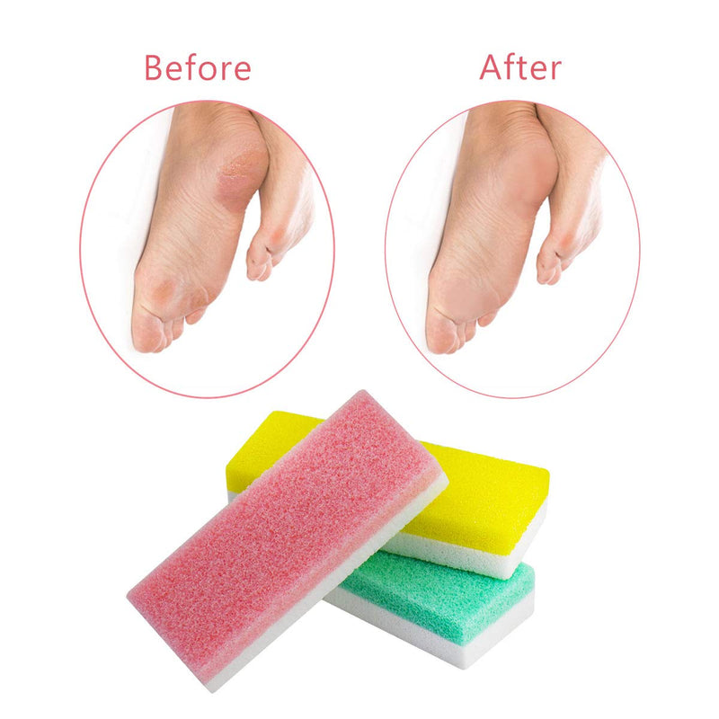 Foot Pumice Stone for Feet, 2 in 1 Double Sided Hard Skin Callus Remover Scrubber Pedicure Exfoliator Tool for Dead Skin Pack of 6 6 Pack - NewNest Australia