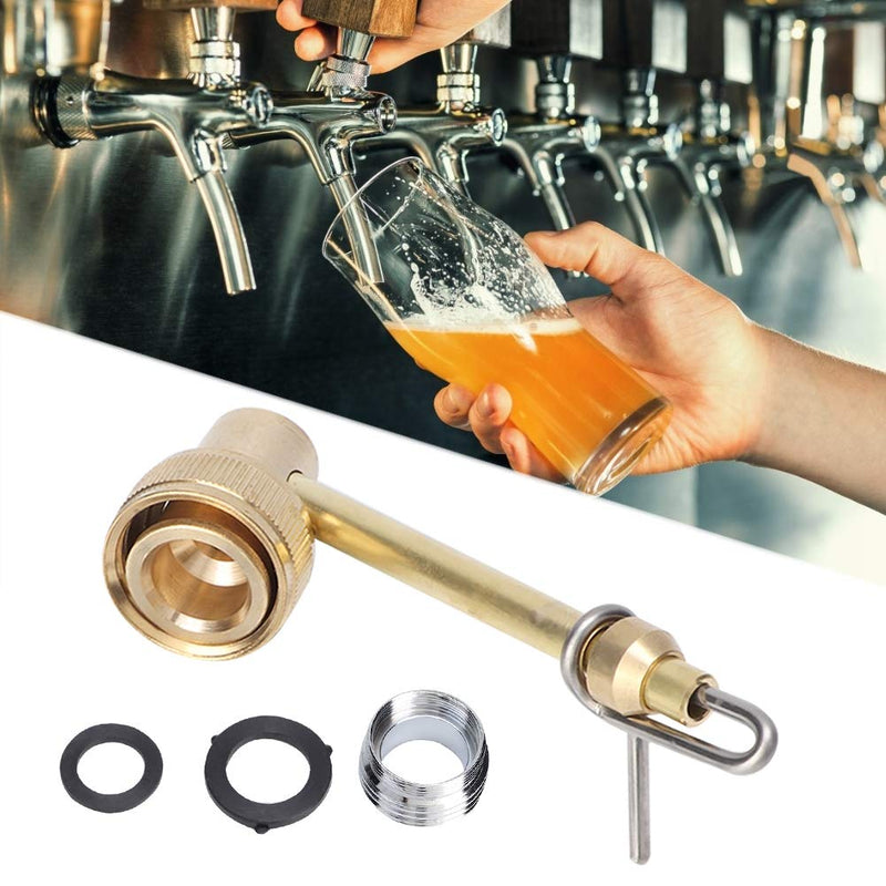 Brass Beer Jet Bottle Washer, Beer Faucet Jet Sink Faucet Adapter Beer Brewing Bottles Bottling Cleaning - NewNest Australia