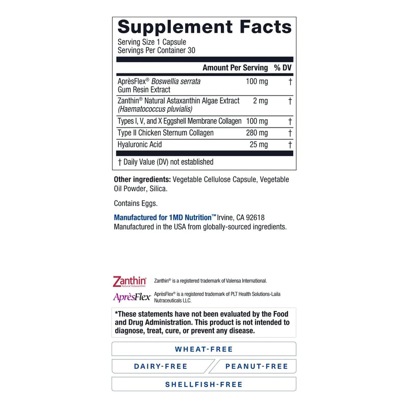 1MD Nutrition MoveMD - Joint Health Supplement - Doctor Formulated | with Collagen, Astaxanthin, and More | 30 Capsules 30 Count (Pack of 1) - NewNest Australia