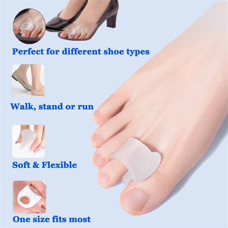 Gel Toe Separator, Small Toe Separator & Protector, 4 Pieces, New Material, Small Toe Valgus Corrector, For Overlapping Toes, Relief Small Toe Pressure And Pain. - NewNest Australia