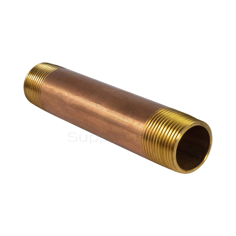 SUPPLY GIANT OQCS3477 5-1/2" Long Brass Nipple Pipe Fitting with 1/2" Nominal Diameter and NPT Ends - NewNest Australia
