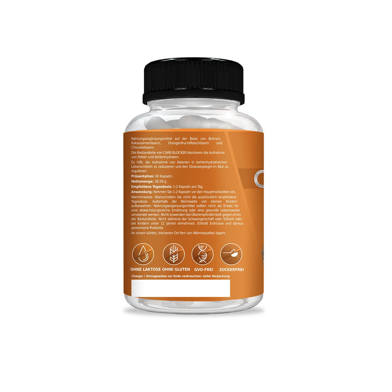 Healthy Fusion Powerful Fat And Carbohydrate Blocker | Slimming Effect | Formula With Sugarlock | Cocoa Seeds, Orange Pulp And Chicory Fibers | Suitable For All Diet | 60U - NewNest Australia