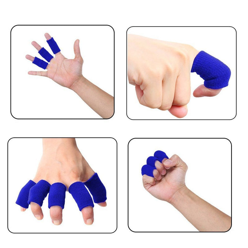 CTKcom 10PCS Stretchy Finger Protector Sleeve, Support Arthritis Sports Aid Blue - NewNest Australia