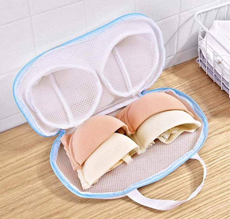 NewNest Australia - DurReus Wirefree Bra Laundry Bags for Washing Machine Underwear Mesh Wash Bags with Zipper Small Bra Protector in Washer Pack 2 Wirefree Small 2pcs 