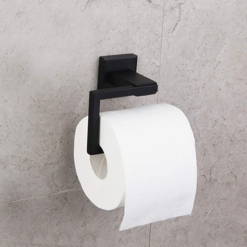 GERZ Bathroom Hardware Accessories Sets SUS304 Stainless Steel Bath Shower Set 2-Pieces(Toilet Paper Holder Towel Ring) Black Matte Finish Contemporary Style - NewNest Australia