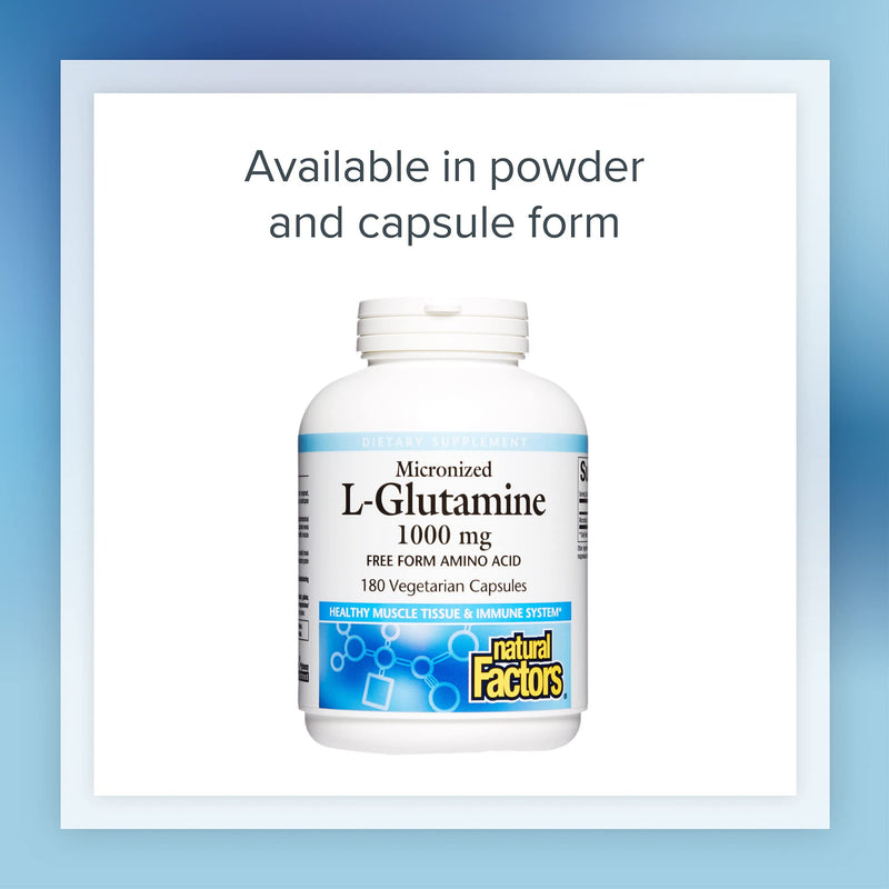 Natural Factors, Micronized L-Glutamine Drink Mix 5000 mg, Supports Muscles and Immune Function, 16 Oz 1 Pound (Pack of 1) - NewNest Australia