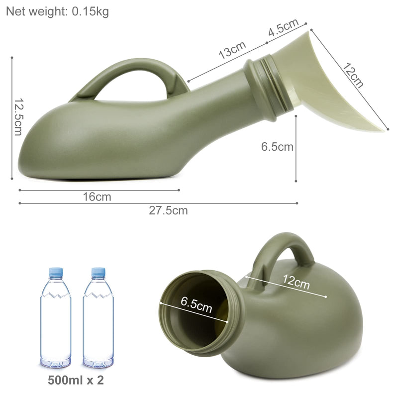 Urine Bottle Spill Proof Unisex: Portable Women Mens Urinals Screw Top Lid Pee Female Funnel Urine Bottles Container Plastic Bed Pan Car Travel Toilet 1000ml Adult Kids Potty Night Wee Pot WC for Male - NewNest Australia