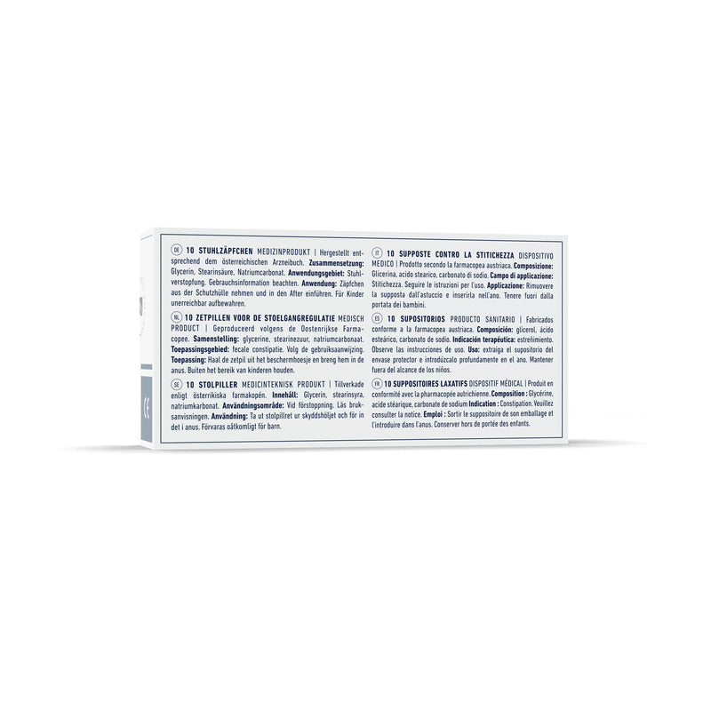 Glycerine Suppositories R√∂Sch | 3G (10 Suppositories) | For Natural Stool Regulation | Gently Laxative And Protects The Intestinal Flora | For Adults (From 18 Years) In Stubborn Cases - NewNest Australia