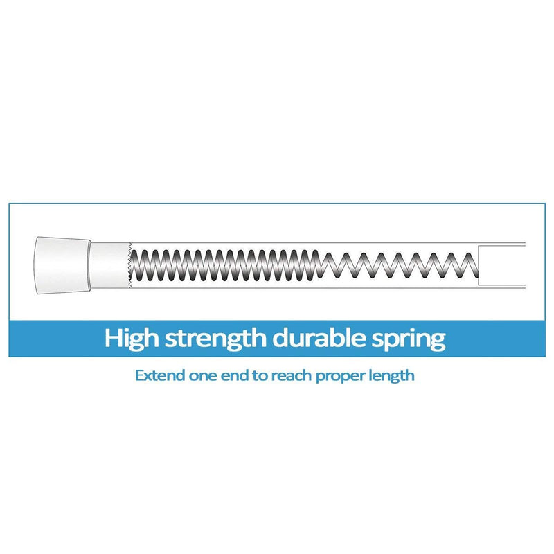 Wellgoods Spring Curtain Tension Rods Adjustable Extension Rod for Cupboard Bathroom Window Closet -15.7 to 27.5 Inches Tension Rod 1 Pack - NewNest Australia