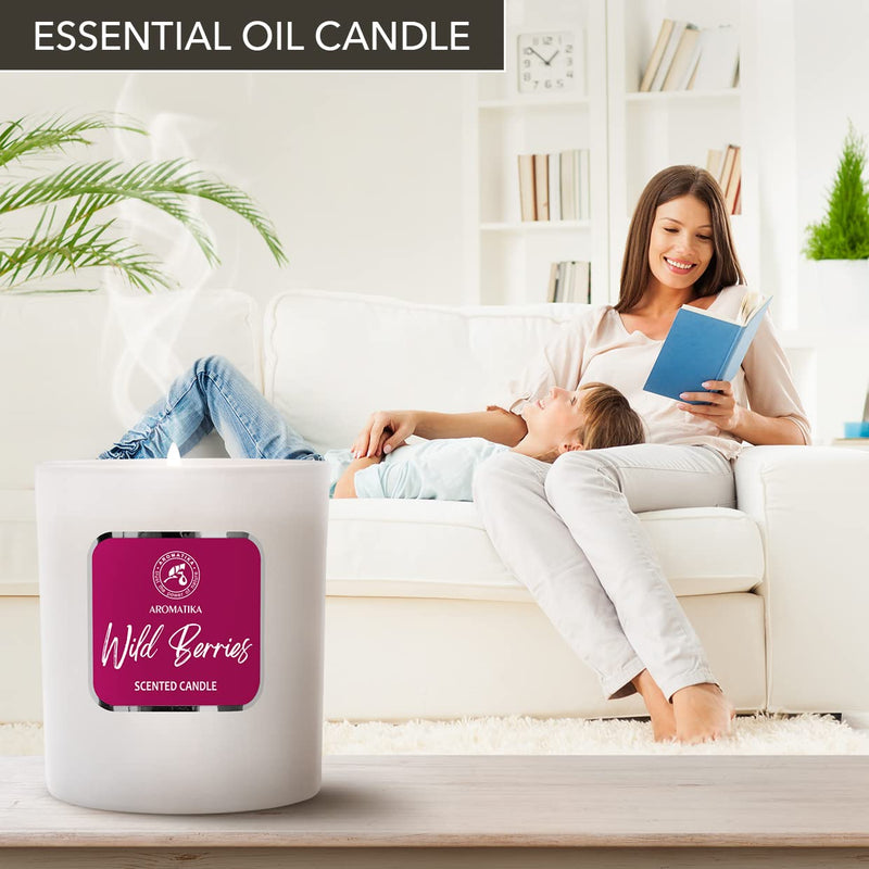 Wild Berries Scented Candle - Wild Berries Aroma - Fresh And Fruity Aroma - Scented Candles For Home - Beautiful Intense Fragrance - Candles For Room Fragrance - Aromatherapy - NewNest Australia