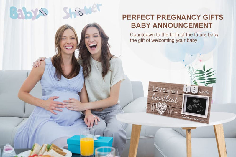Sonogram Picture Frame Pregnancy Announcements Gift, Love at First Sight Ultrasound picture frames 6x4 Countdown Weeks Design for baby girl room décor, Gender Reveal baby shower First Time Mom Gifts - NewNest Australia