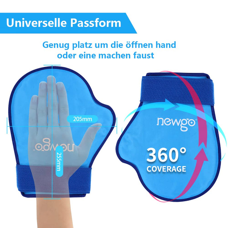 NEWGO Cooling Gloves Chemotherapy Pack of 2 Gel Gloves Cooling Pads Cold Warm Compress for Wrist, Hand, Fingers Chemo and Rheumatism Cooling Gloves Blue - NewNest Australia