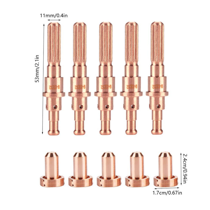 5pcs 9-8215 Electrode + 5 pcs 9-8210 Nozzle Tips Kit for Thermal Dynamics SL60/100 Plasma Cutting Torch - NewNest Australia