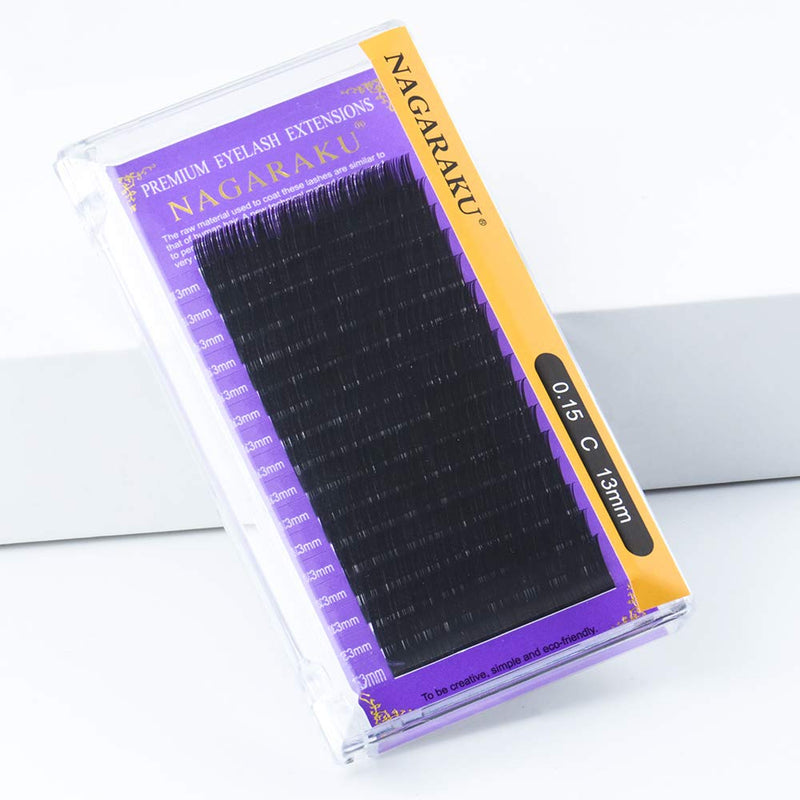 NAGARAKU 5 Trays Eyelash Extensions 0.03mm C curl 11/12/13/14/15mm in 1 pack Classic Individual Lashes Soft Natural Professional Faux Mink 16 rows (total 5 trays) 11 12 13 14 15mm 0.03 C curl - NewNest Australia